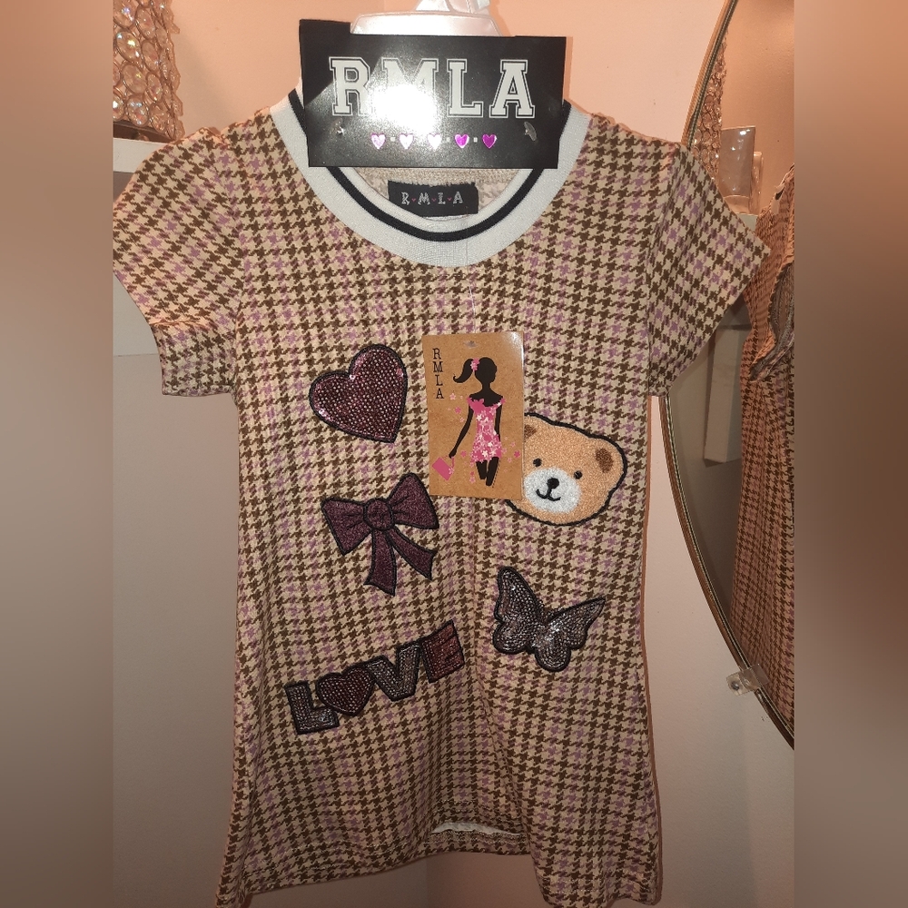 RMLA Kids Casual Dress - Pink and Brown